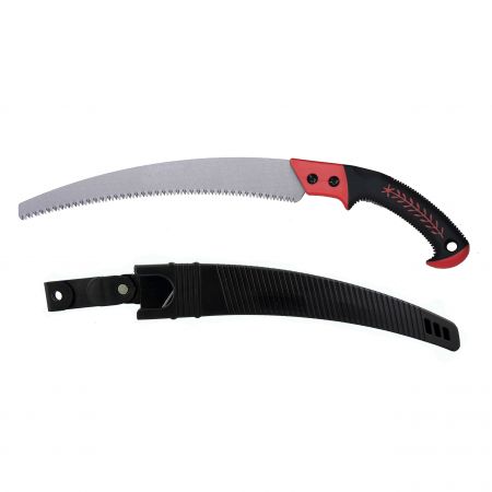 13inch Curved Pruning Saw with a Plastic Sheath - Soteck curved pruning hand saw for aggressive sawing